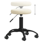 Office Swivel Chair Cream Velvet 333173