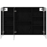 Bathroom Mirror Cabinet Black Oak 103.5 x 15.5 x 70 cm 889272