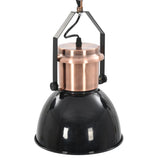 Ceiling Lamp Set of 2 Black and Copper Metal Medium 50868