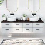 Bathroom Countertop Dark Brown 200x50x cm Treated Solid Wood 3156269