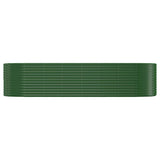 Garden Raised Bed Galvanised Steel 322x100x68 cm Green 319068