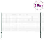Fence with Posts Green 1.2 x 10 m Steel 3335968