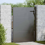 Garden Gate with Lock Black 110 x 155 cm Powder-Coated Steel 42015906
