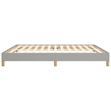 Bed Frame without Mattress Light Grey 180x200cm Super King Fabric 349836