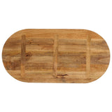 Table Top 140x50x3.8 cm Oval Solid Wood Mango 370159