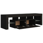 ZNTS TV Cabinet with LED Lights Black 140x36.5x40 cm 804365