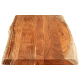 Table Top 140x60x3.8 cm Rectangular Solid Wood Acacia Live Edge 370649