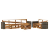 Outdoor Sofa Set 7 pcs Natural Solid Acacia Wood 3384065