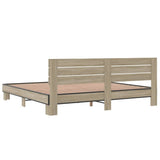 Bed Frame without Mattress Sonoma Oak 200x200 cm 3280128