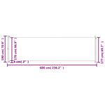 ZNTS Patio Retractable Side Awning 180x600 cm Grey 317968