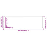 ZNTS Patio Retractable Side Awning 180x600 cm Grey 317968