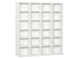 CD Storage Unit with Adjustable Shelves, 89 x 130.5 cm, White T3398P343365
