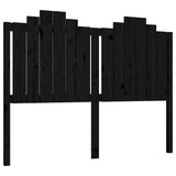 Bed Headboard Black 146x4x110 cm Solid Wood Pine 818474