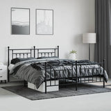 Bed Frame Black Steel 160x200 cm Bed Frame Rectangular 353558