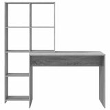 Desk with Shelf Grey Sonoma 138.5 x 55 x 143 cm Engineered Wood 3337254