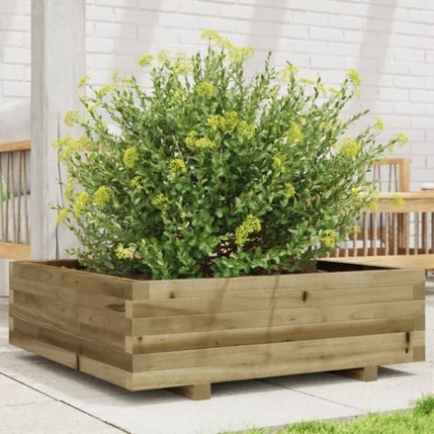 ZNTS Garden Planter 80x80x26.5 cm Impregnated Wood Pine 847312