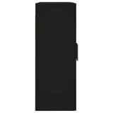 Wall Mounted Cabinets 2 pcs Black Engineered Wood 3197962