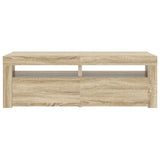TV Cabinet with LED Lights Sonoma Oak 120x35x40 cm 804358