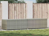 Garden Storage Box Poly Rattan 200x50x60 cm Grey 46476