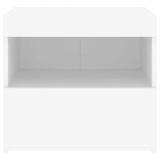 Bedside Cabinet with LED Lights White 50x40x45 cm 836763