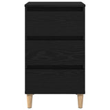Bedside Cabinet Black Oak 40 x 35 x 69 cm Engineered Wood 862578