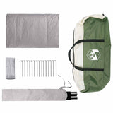Cabin Tent with Roof Green 400 x 210 x 180 cm Polyester 42028515