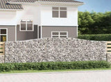 Arched Gabion Baskets 6 pcs 400x50x140/160 cm Galvanised Iron 3145986
