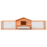 Rabbit Hutch Solid Pine & Fir Wood 310x70x87 cm 170642