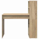 Desk with Shelf Sonoma Oak 113 x 54 x 120 cm Engineered Wood 869276