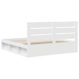 Bed Frame with Headboard White 180 x 200 cm Solid Pine Wood 3411712