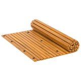Bath Mat Folding Brown 100 x 60 cm Solid Acacia Wood 42025253