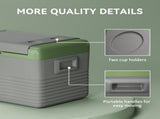 30L Portable Car Refrigerator - Light Green and Grey T3398P349482