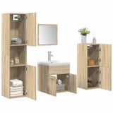 5 Piece Bathroom Furniture Set Sonoma Oak Engineered Wood 3325020