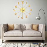 Wall Clock Metal 50 cm Golden 283858