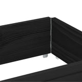 Garden Planter Black 150x50 cm Solid Wood Pine 3295408