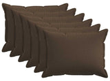 Cushion Cover 6 pcs HOUTEN Taupe 80 x 80 cm Faux Linen 921556