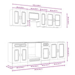 ZNTS 8 Piece Kitchen Cabinet Set Kalmar Sonoma Oak Engineered Wood 3314824