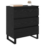 Sideboard with Drawer Black Oak 60 x 35 x 70 cm Engineered Wood 881955