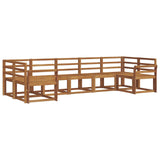 Outdoor Sofa Set 7 pcs Natural Solid Acacia Wood 3366917