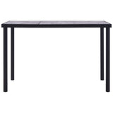 Dining Table Black and Concrete Grey 160x80x75 cm MDF 281859