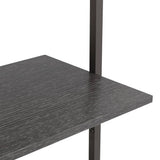 5-Tier Leaning Shelf Black 64x35x185 cm 336387
