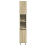 ZNTS 3 Piece Bathroom Furniture Set Sonoma Oak Engineered Wood 3307677