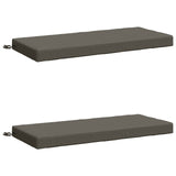 2-Piece Bench Cushions SOEST 2 pcs 100% Polyester Grey 950145
