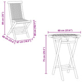 Garden Set 5 pcs Brown Soild Teak Wood 3437385