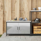 Kitchen Storage HATTEM Silver 90 x 50 x 53 cm Steel 875001