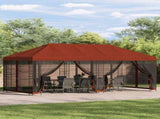 Gazebo Cover with Sidewalls Terracotta 600.5 x 300.5 cm 900438