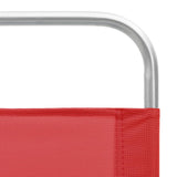 Folding Beach Chairs 2 pcs Red Fabric 310367