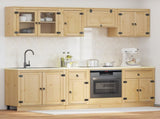 Cabinet with Drawer SKI 8 pcs Honey Brown Solid Pine Wood 3392651