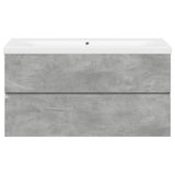 2 Piece Bathroom Furniture Set Concrete Grey Engineered Wood 3324910