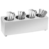 Cutlery Holder 4 Grids Rectangular Stainless Steel 51227